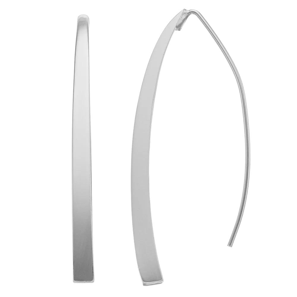 Simply Vera Vera Wang Stone Cluster Nickel Free Climber Earrings, Womens, Silver Tone Product Image