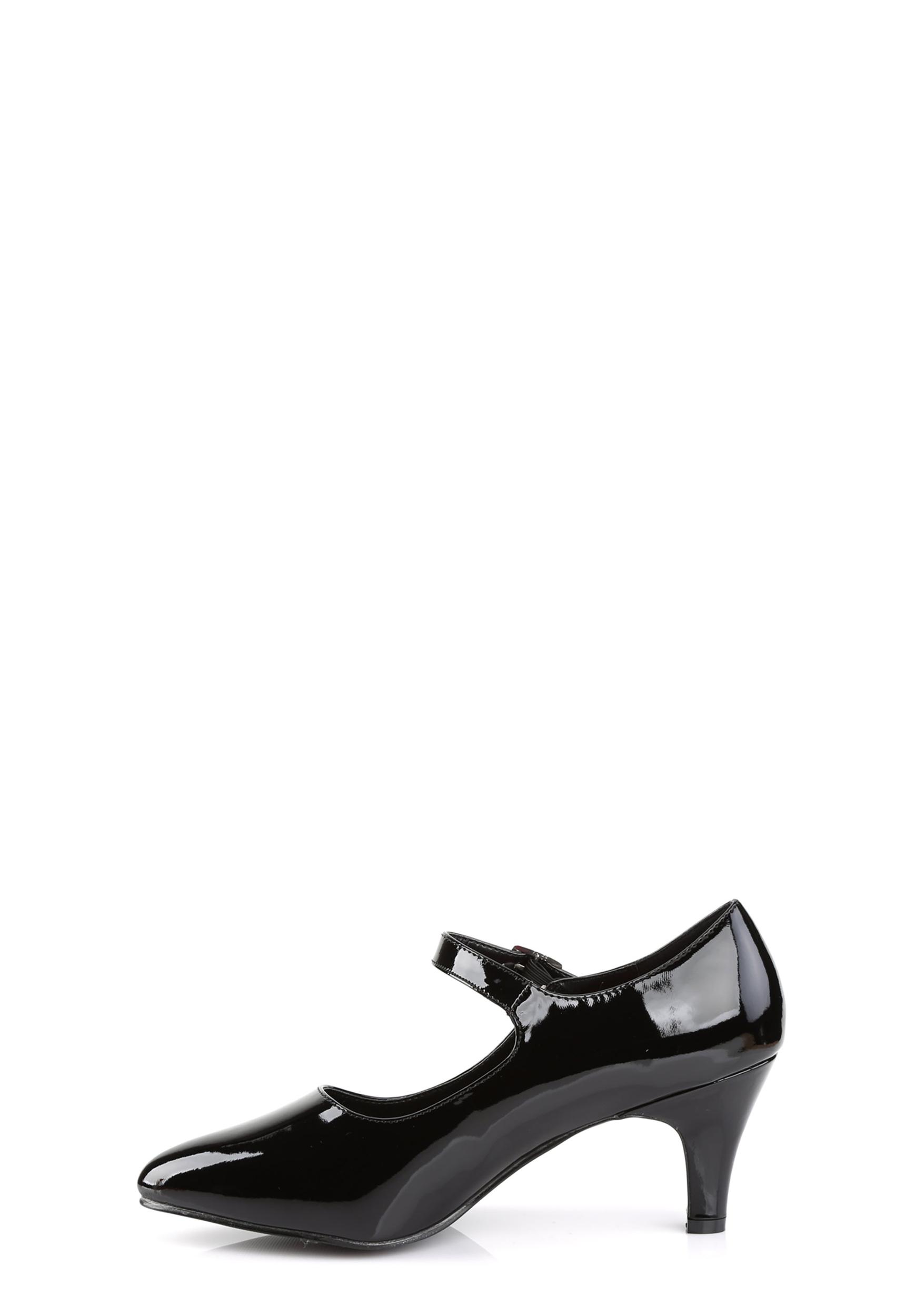 Pleaser Divine-440 D'Orsay Mary Jane Pumps - Black Product Image