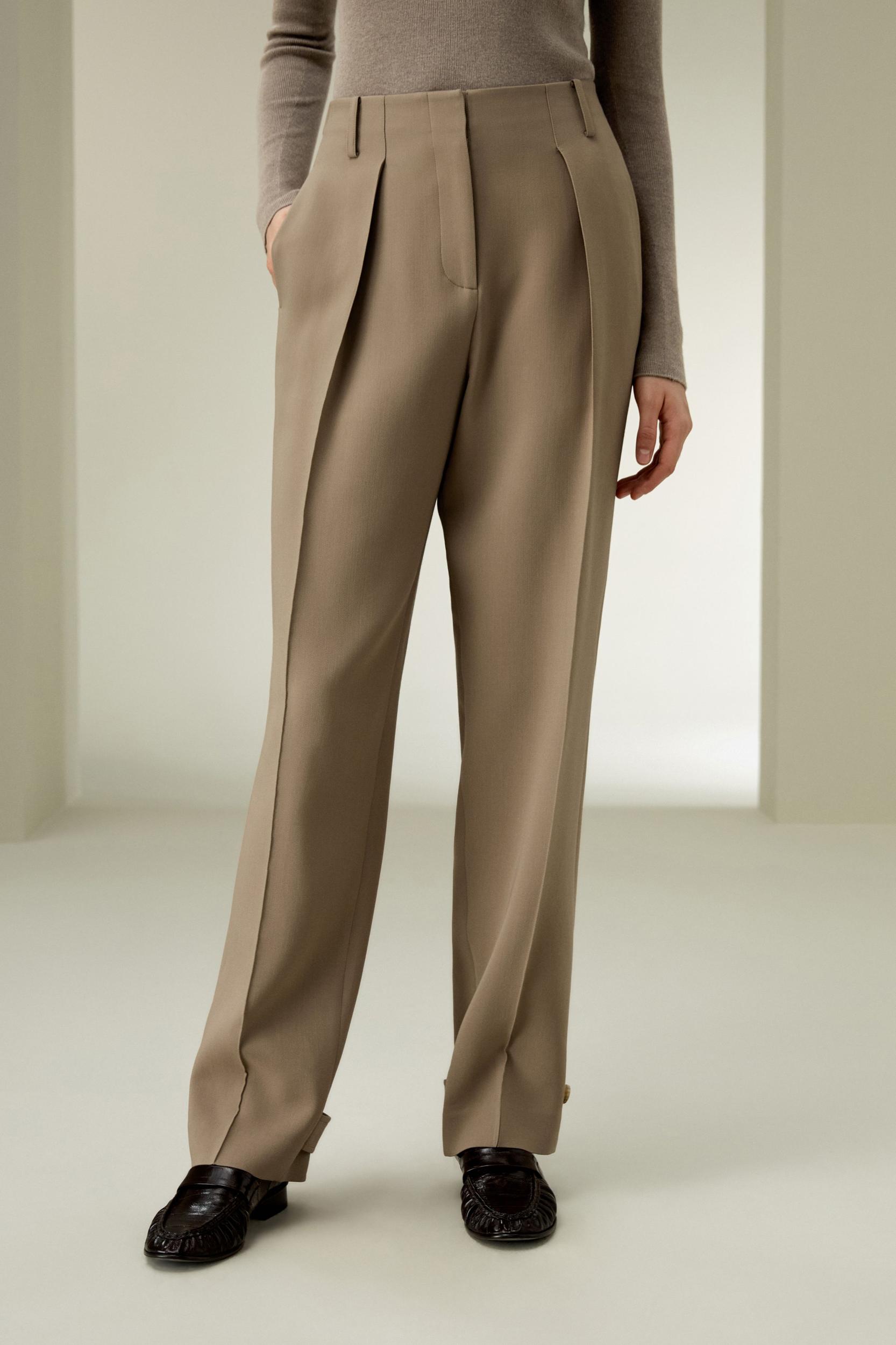 LILYSILK Wool Silk Blend Pants - for Women - Black Silk Wool - Chic and Cosy Wide Leg Pants 12 Product Image