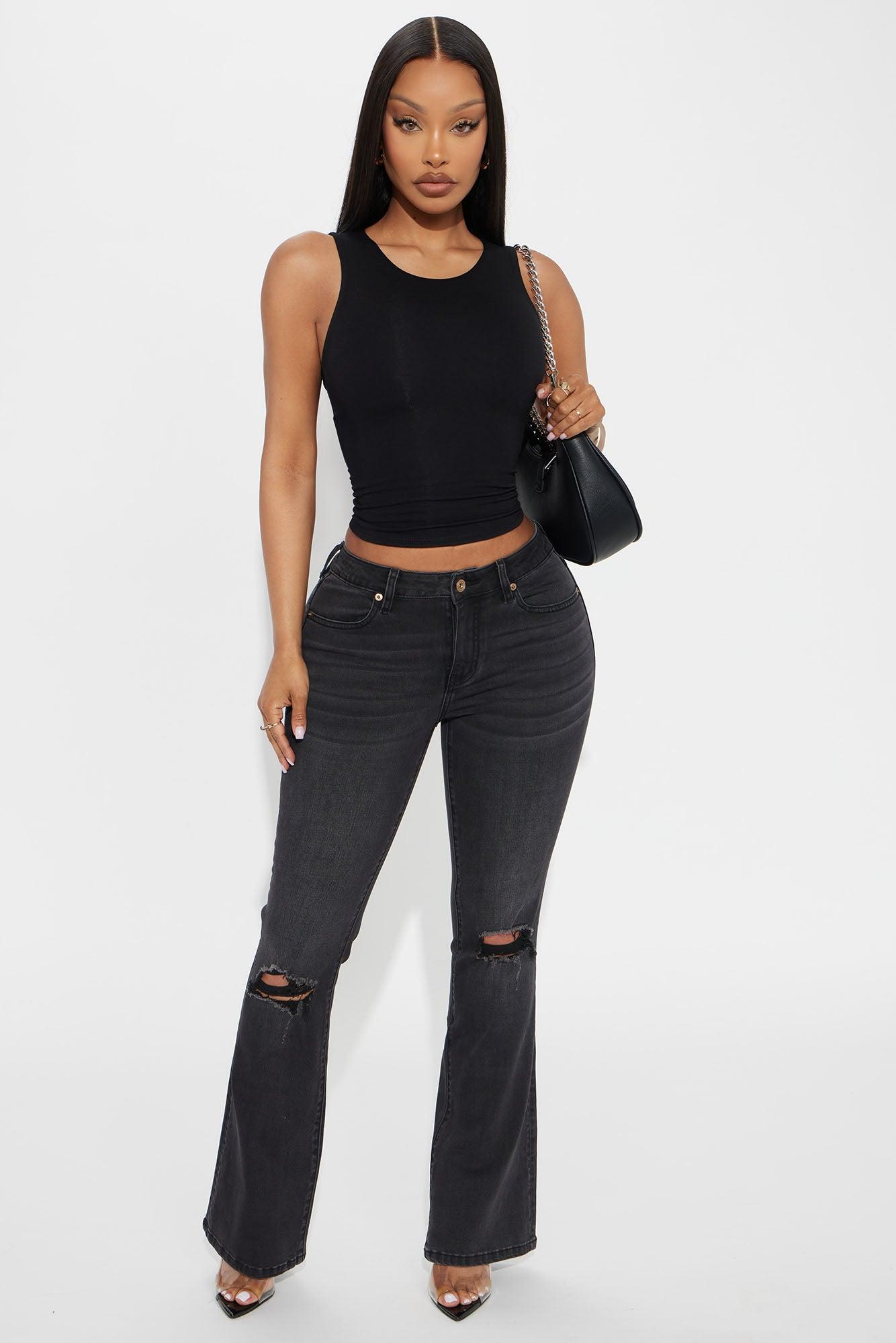 Azura Double Lined Tank Top - Black Product Image