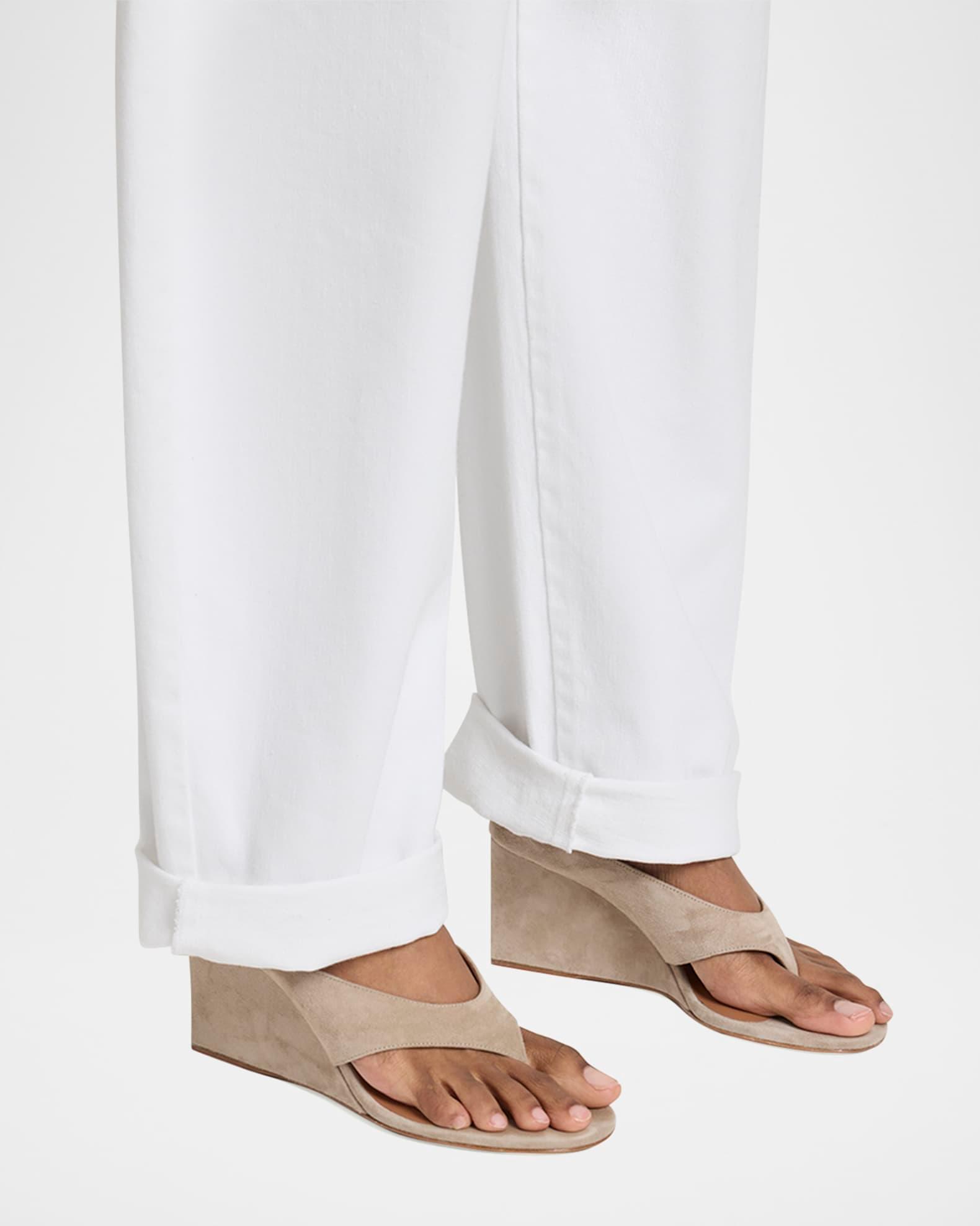 Suede Wedge Thong Sandals Product Image