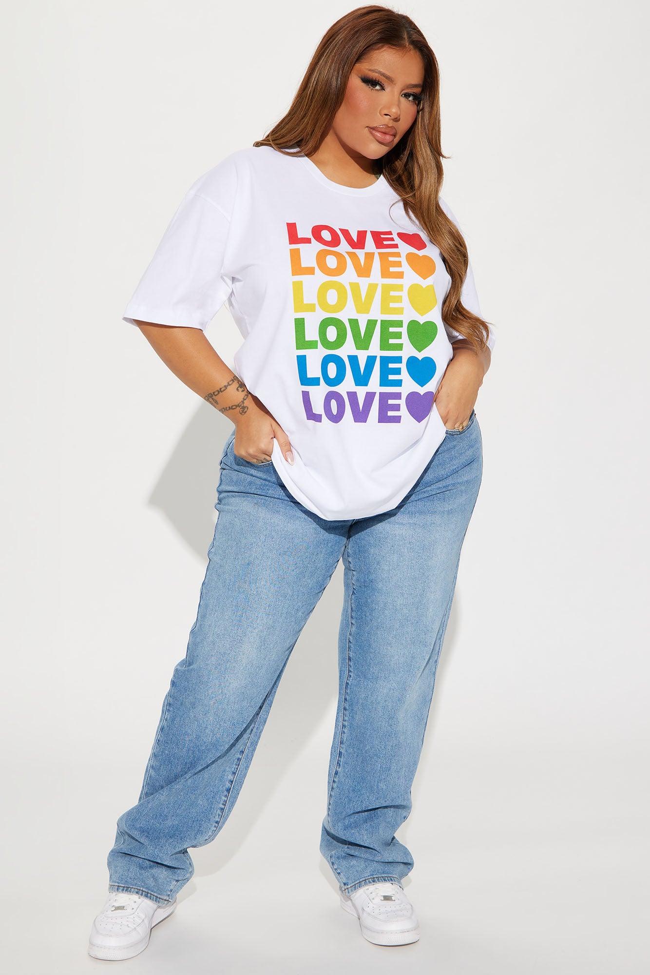 Love Is Love Heart Tee - White Product Image