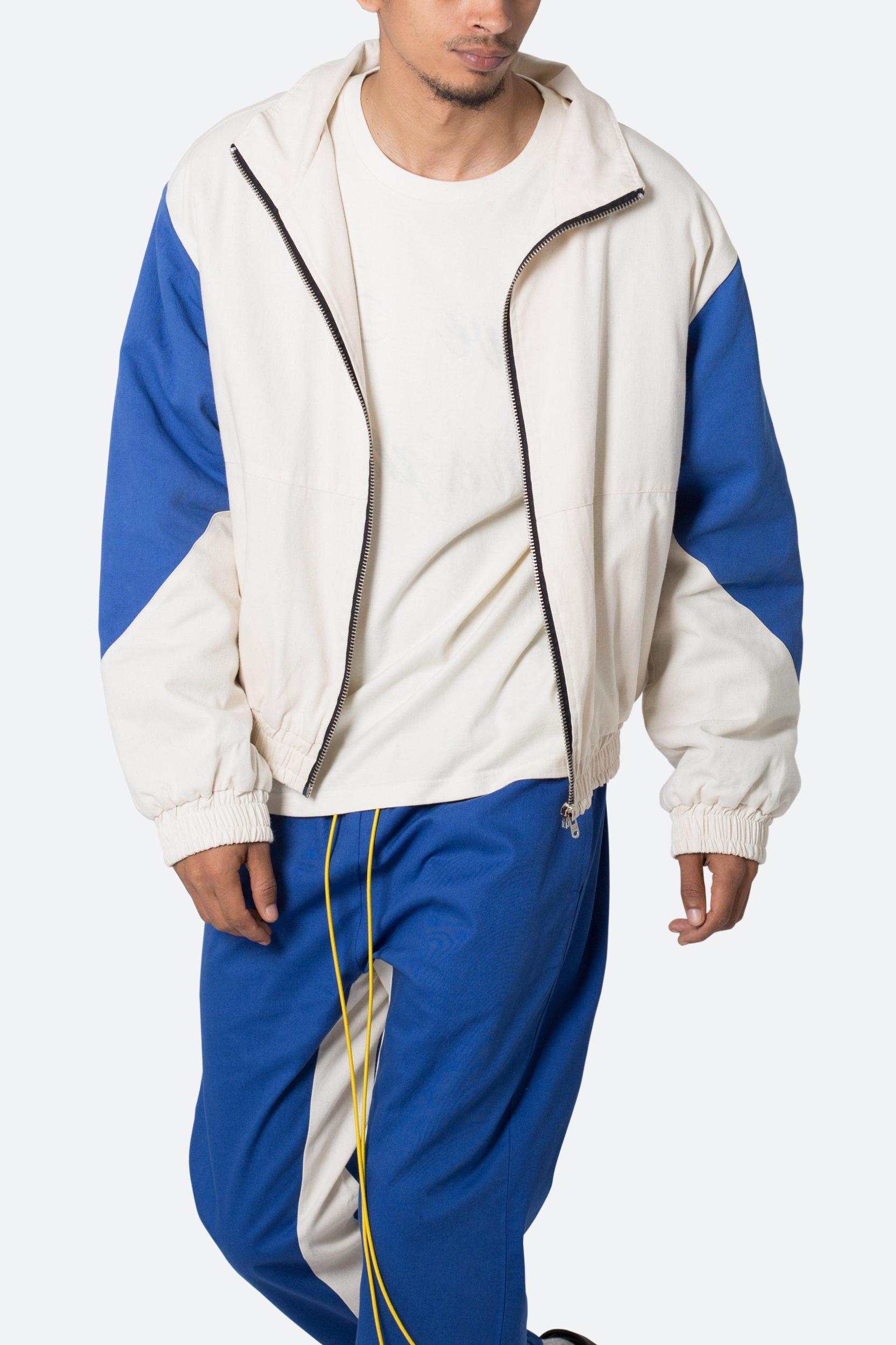 Twill Racing Jacket - Blue/Natural Product Image