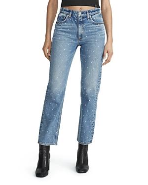 rag & bone Harlow Embellished Straight Jeans Product Image