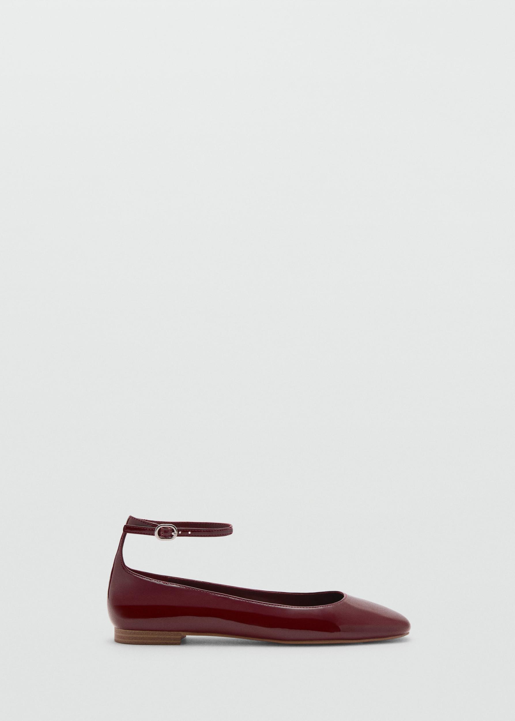 Patent leather-effect ballet flats - Women | MANGO USA Product Image