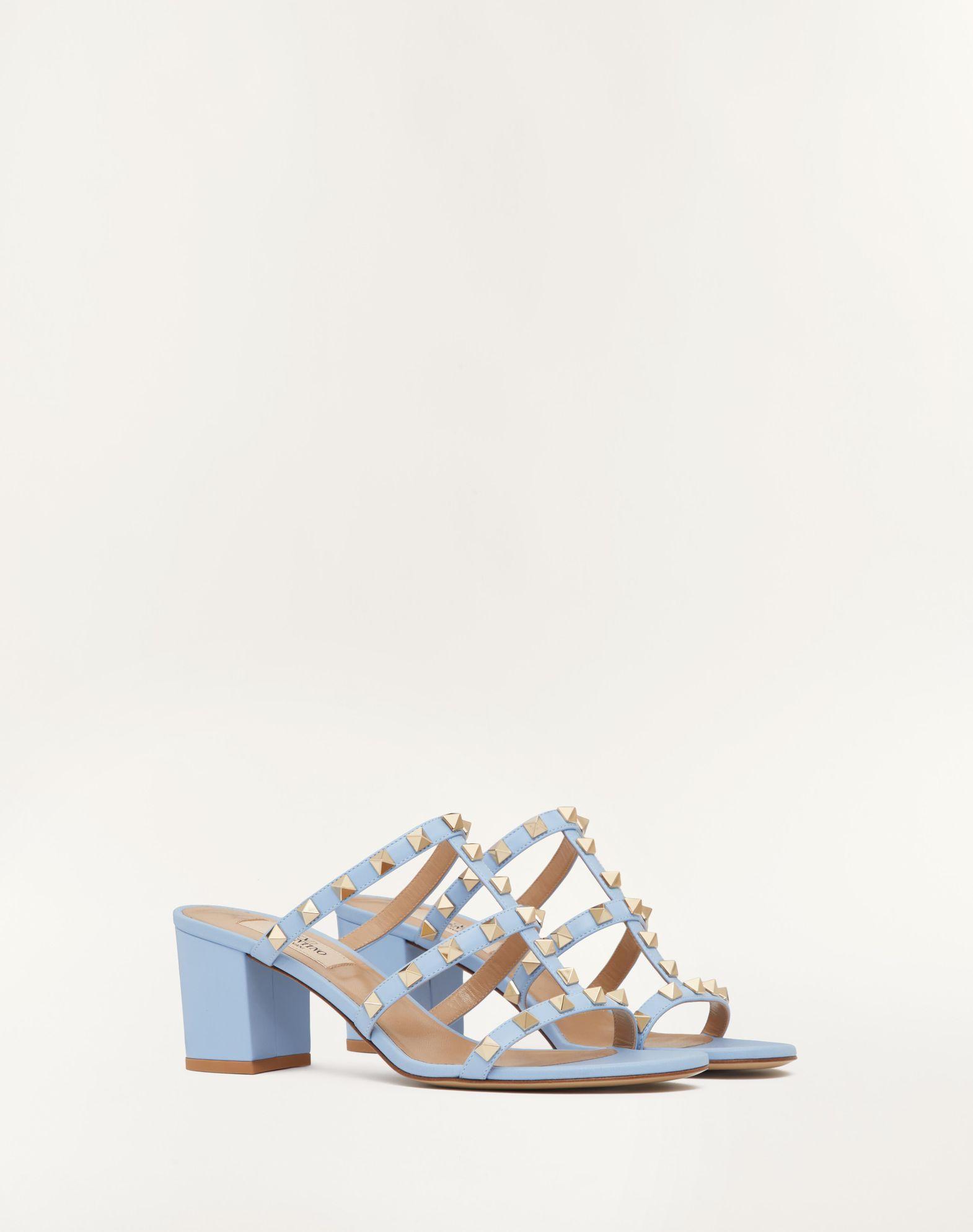 Rockstud Calfskin Leather Slide Sandal 60 Mm Product Image