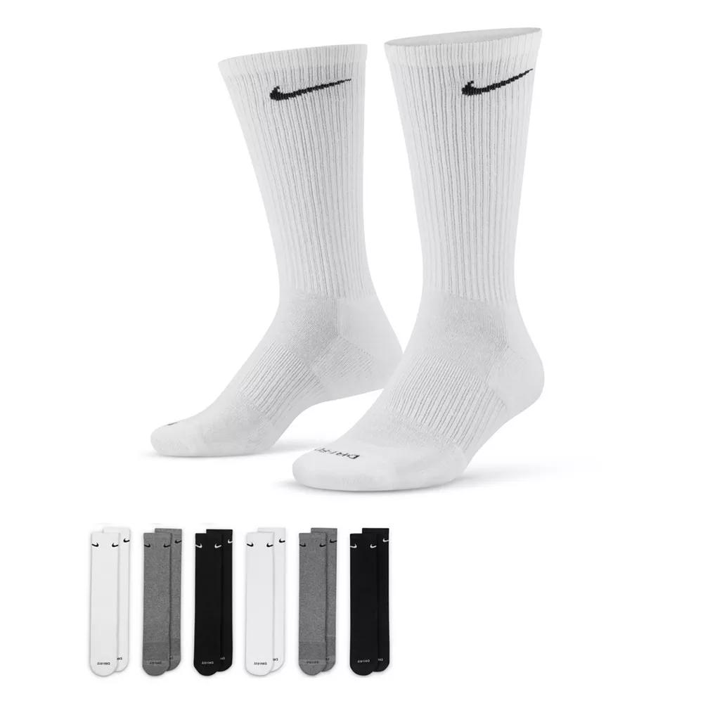 Nike Mens Everyday Plus Cushioned Training Crew Socks (6 Pairs) | SX6897-100 Product Image