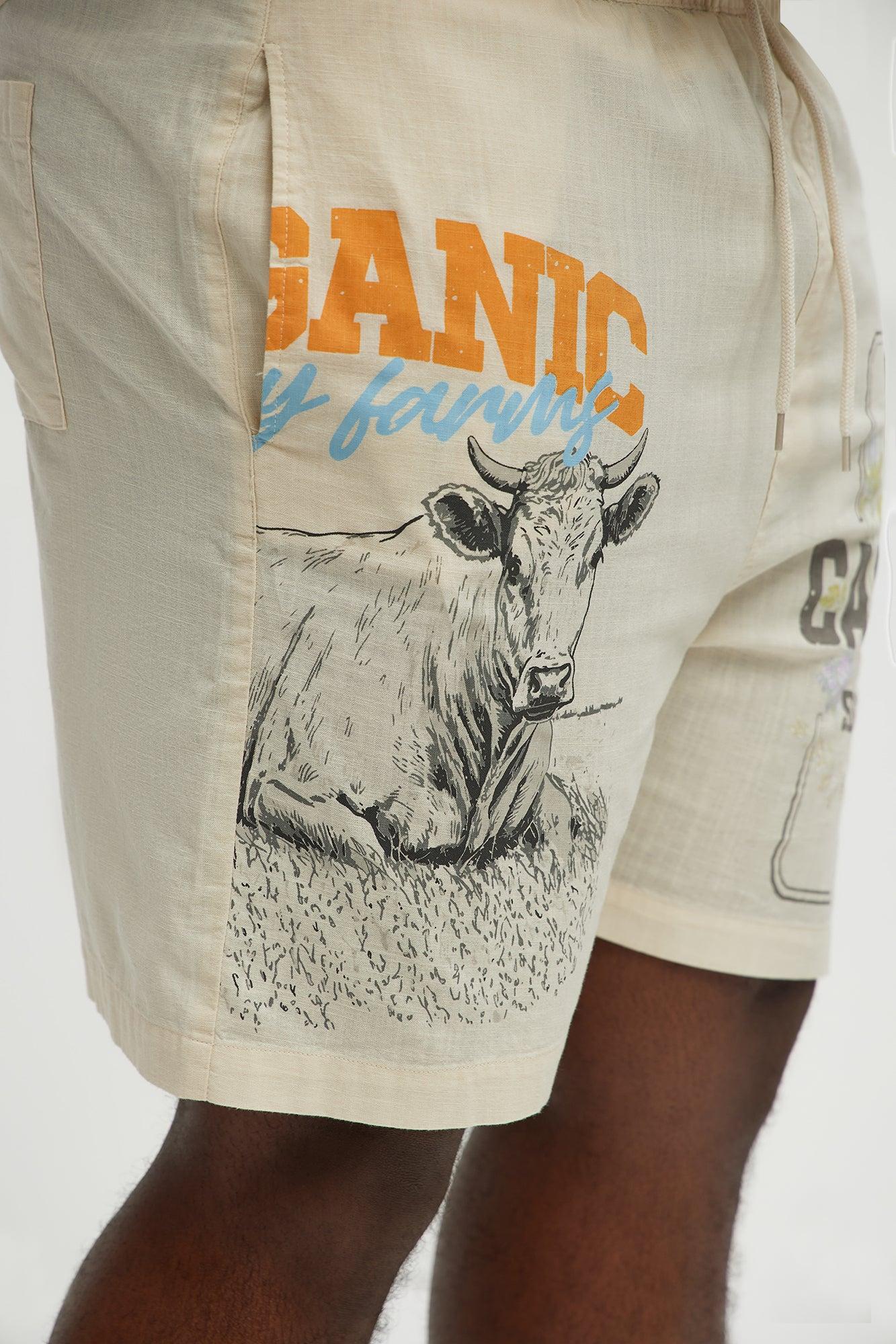 Groves Relaxed Drawstring Shorts - Cream Product Image