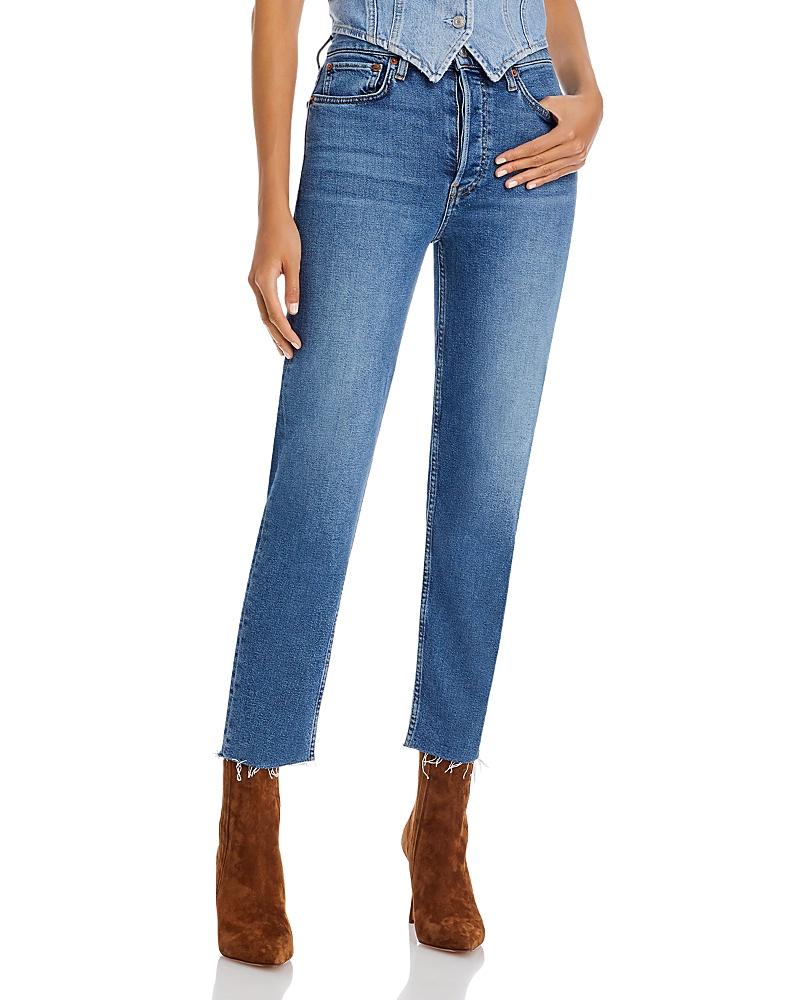 Womens High-Rise Straight-Fit Jeans Product Image
