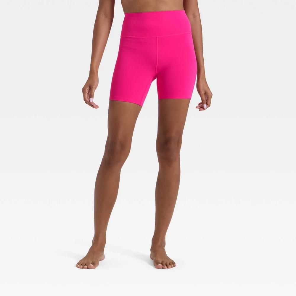 Women's Everyday Soft Ultra High-Rise Bike Shorts 6" - All In Motion™ Berry M Product Image