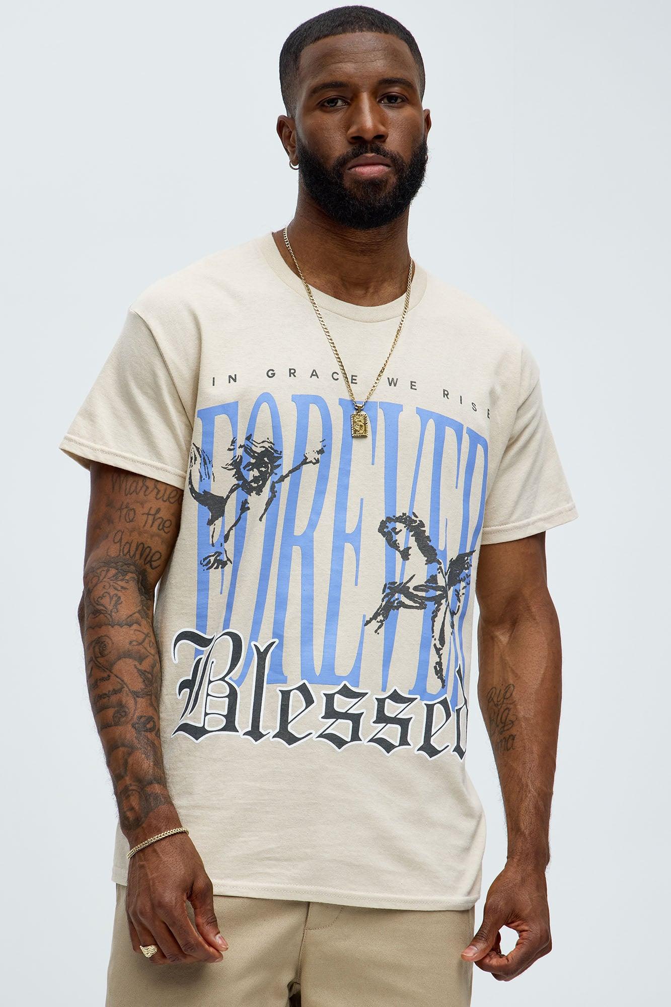 Foreverr Blessed Short Sleeve Tee - Taupe Male Product Image