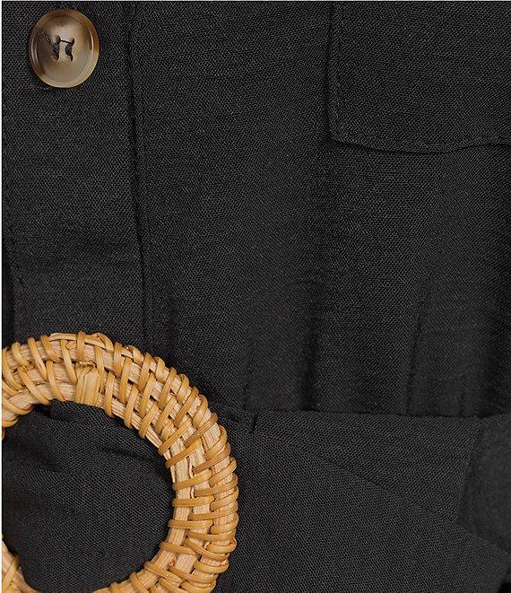 Blu Pepper Plus Size Short Sleeve Belted Midi Dress Product Image