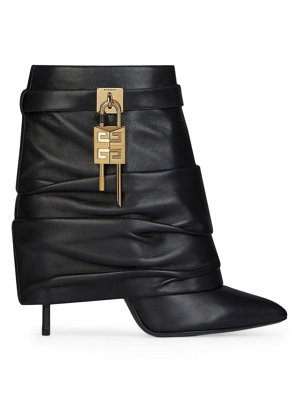 Womens Shark Lock Stiletto Ankle Boots in Nappa Leather Product Image
