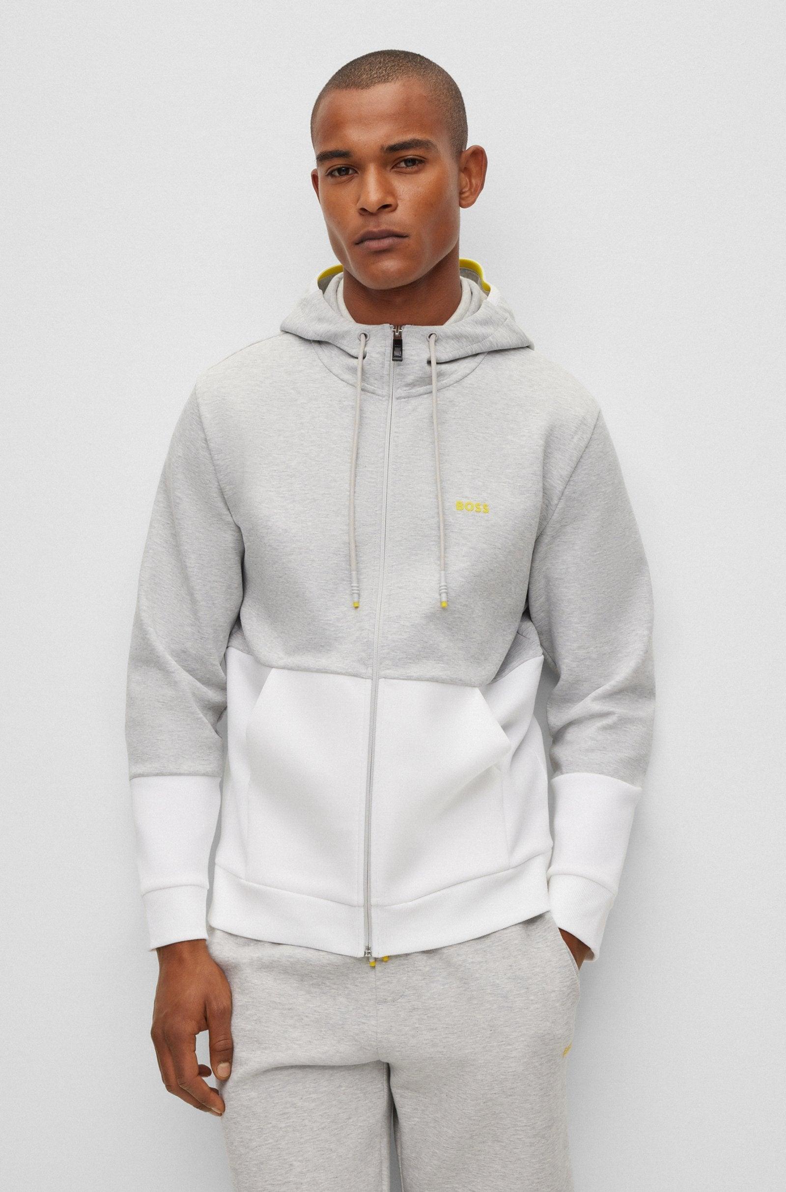 BOSS Cotton-Blend Zip-up Hoodie with Embroidered Logo Product Image