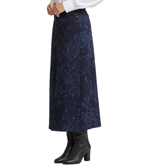 NYDJ High Rise A-Line Long Slit Skirt Product Image