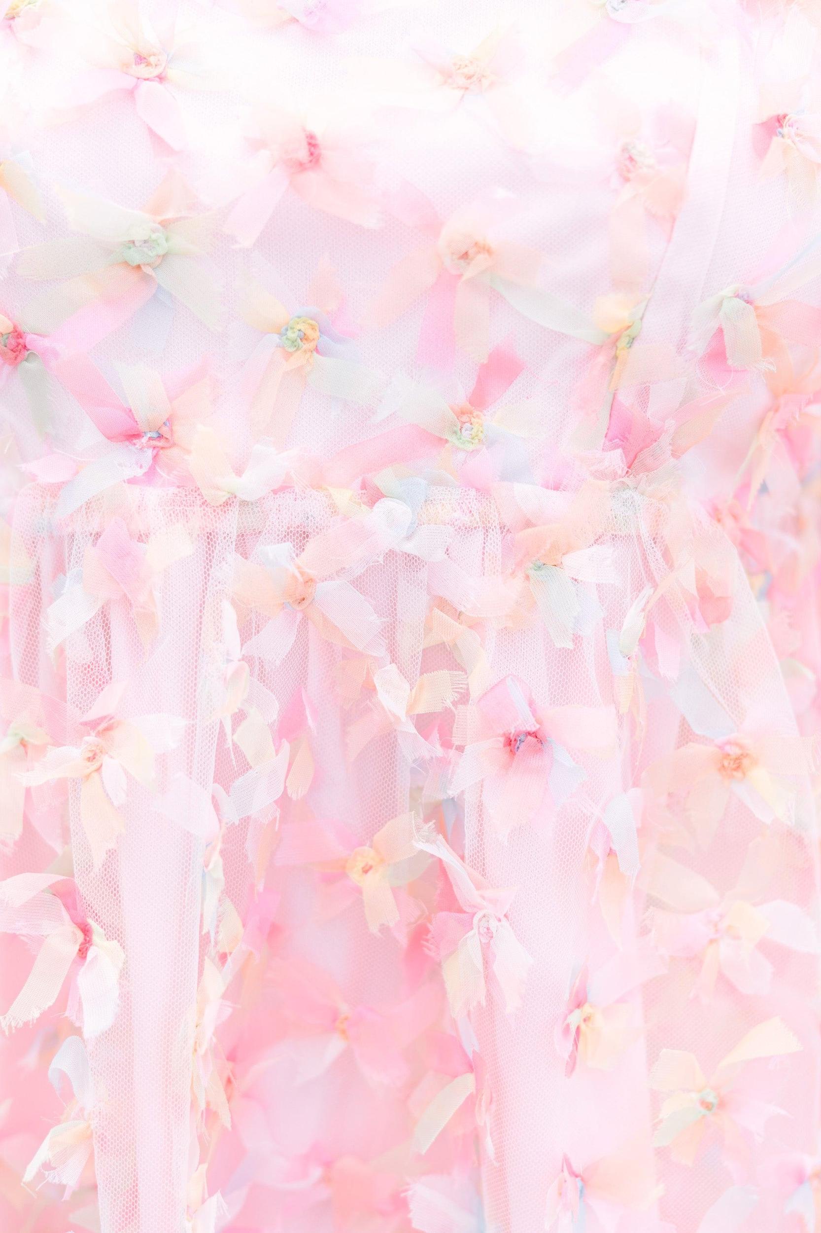 Center Of Attention Pink Textured Babydoll Blouse Female Product Image