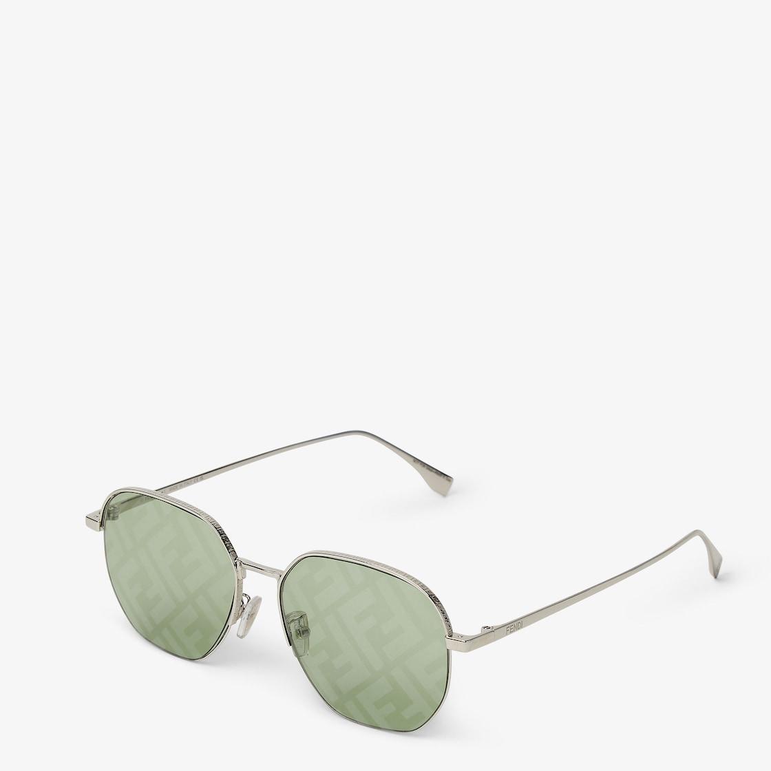 Fendi TravelPalladium-color metal sunglasses with photochromic lenses Product Image