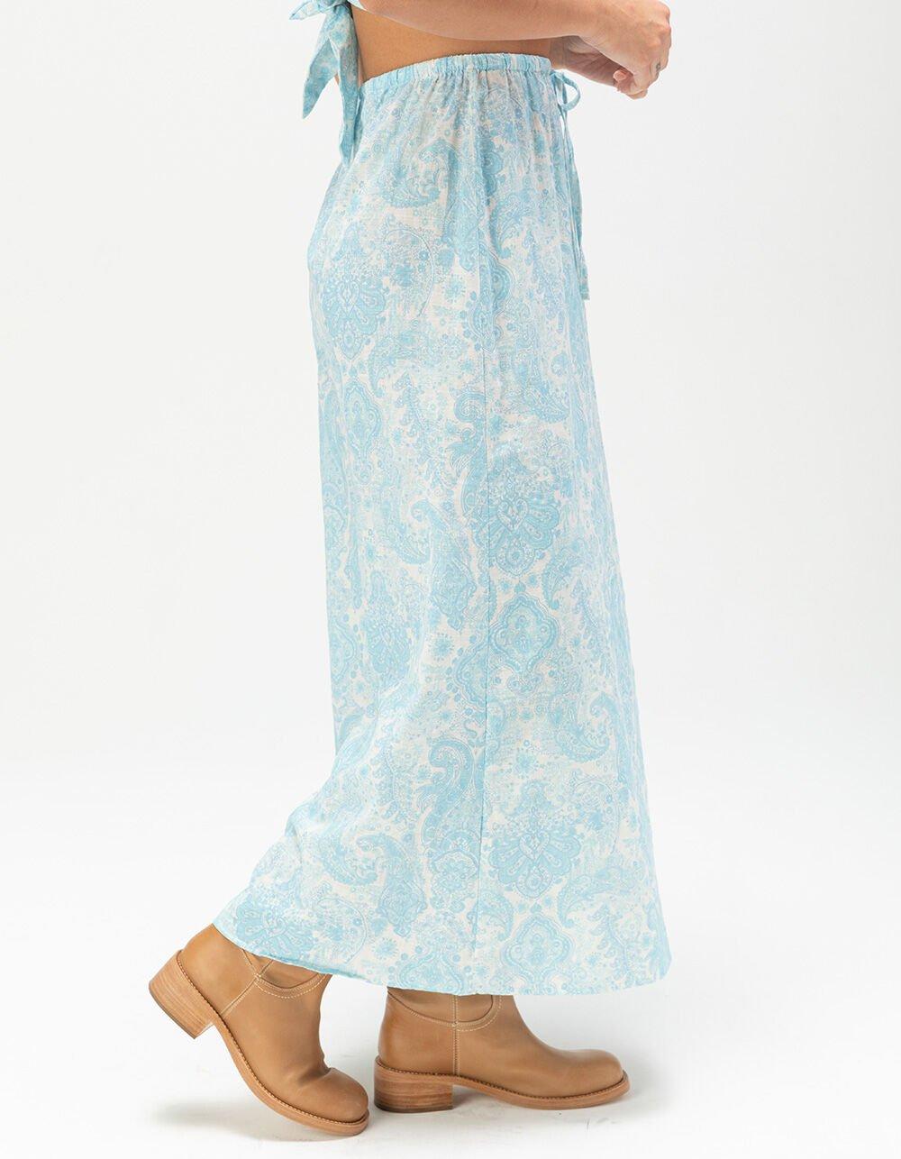 RHYTHM Jean Paisley Womens Maxi Skirt - BLUE COMBO Product Image