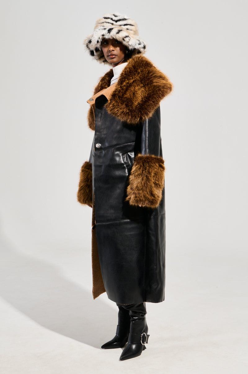 SIREN FUR TRIM TRENCH COAT Product Image