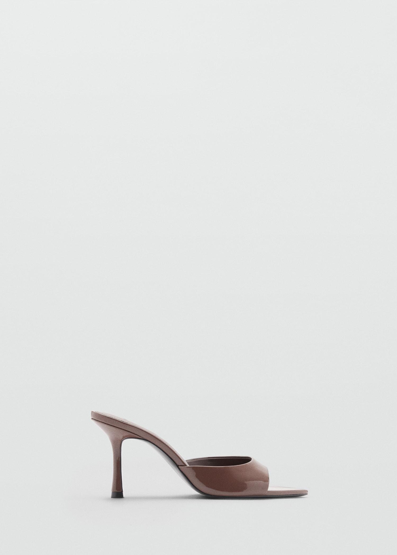 Patent leather effect heeled sandal - Women | MANGO USA Product Image