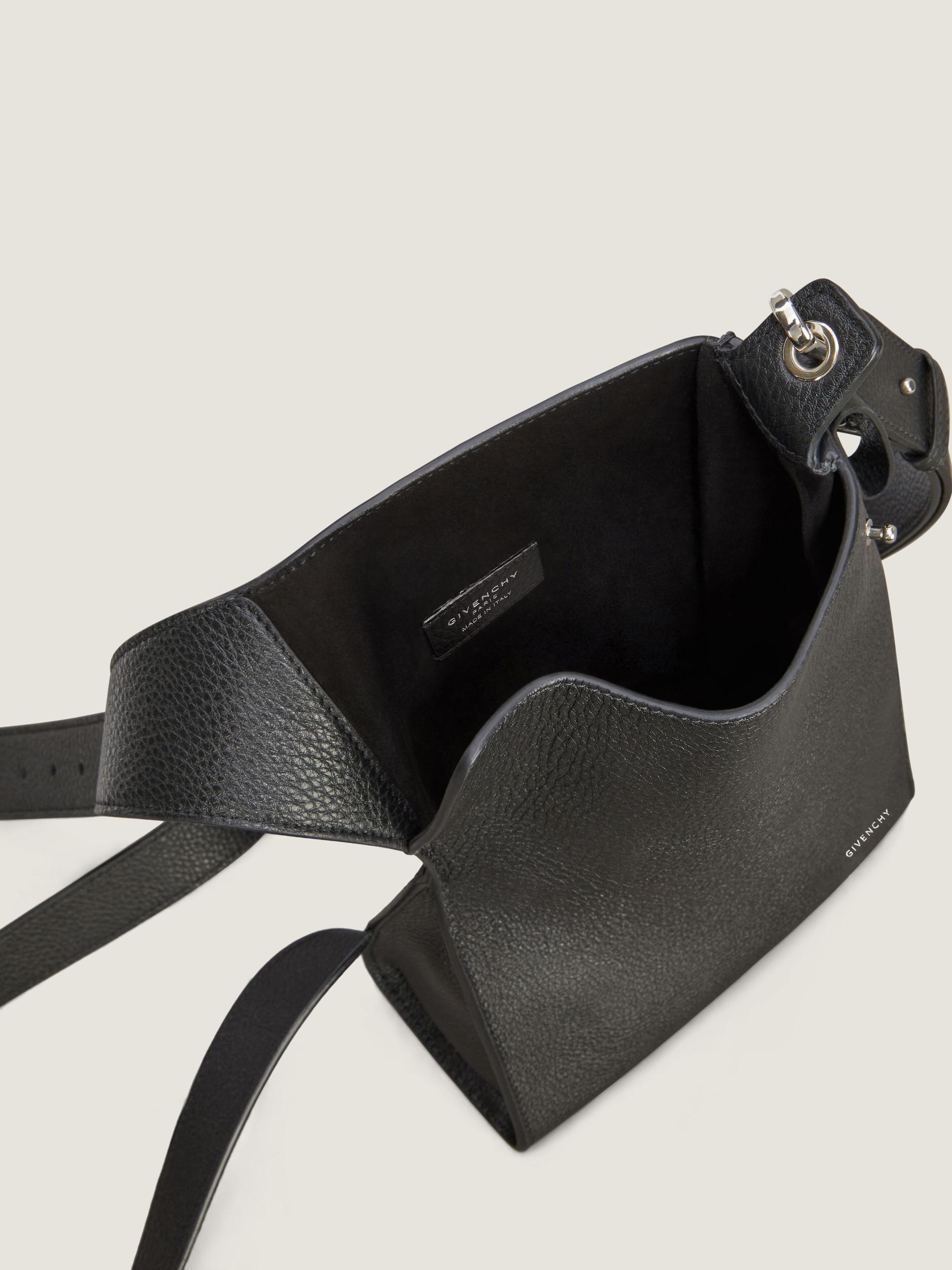 Small Belted Hobo bag in grained leather Product Image