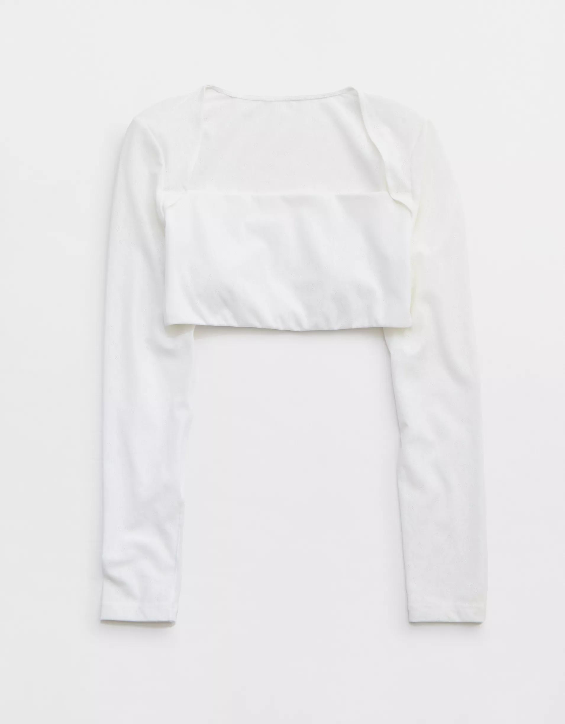 OFFLINE By Aerie Real Me Lace Long Sleeve Bra Top Product Image