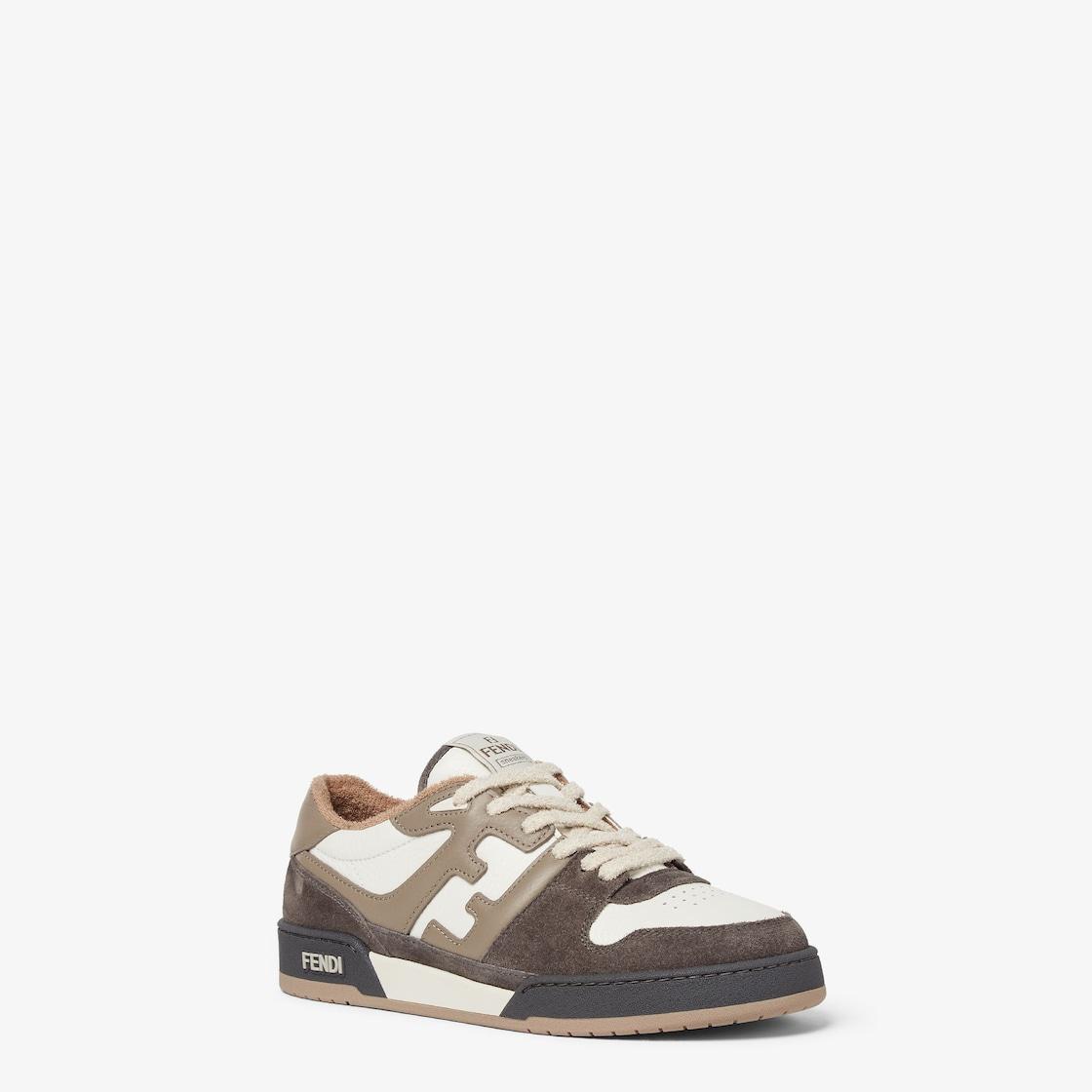 Fendi Match SneakersGray suede low-tops Product Image