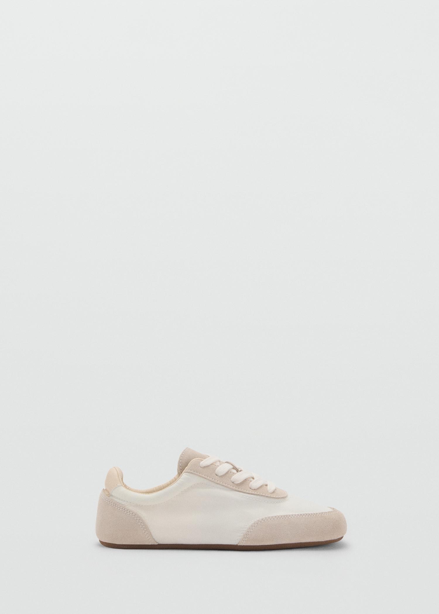 Lace-up suede sneakers - Women | MANGO USA Product Image