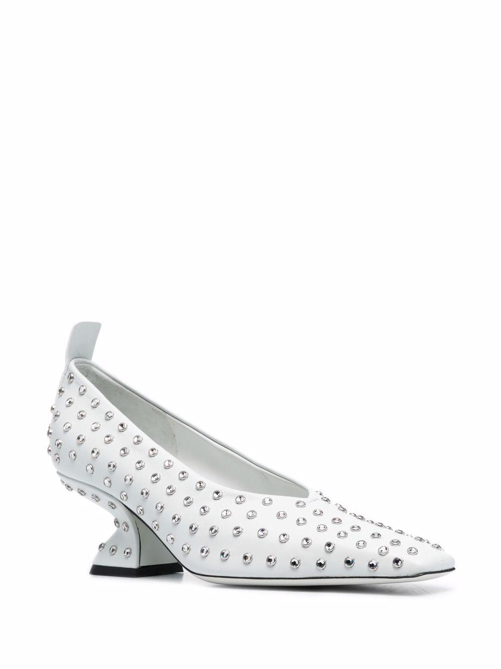 F-heel rhinestone pumps Product Image