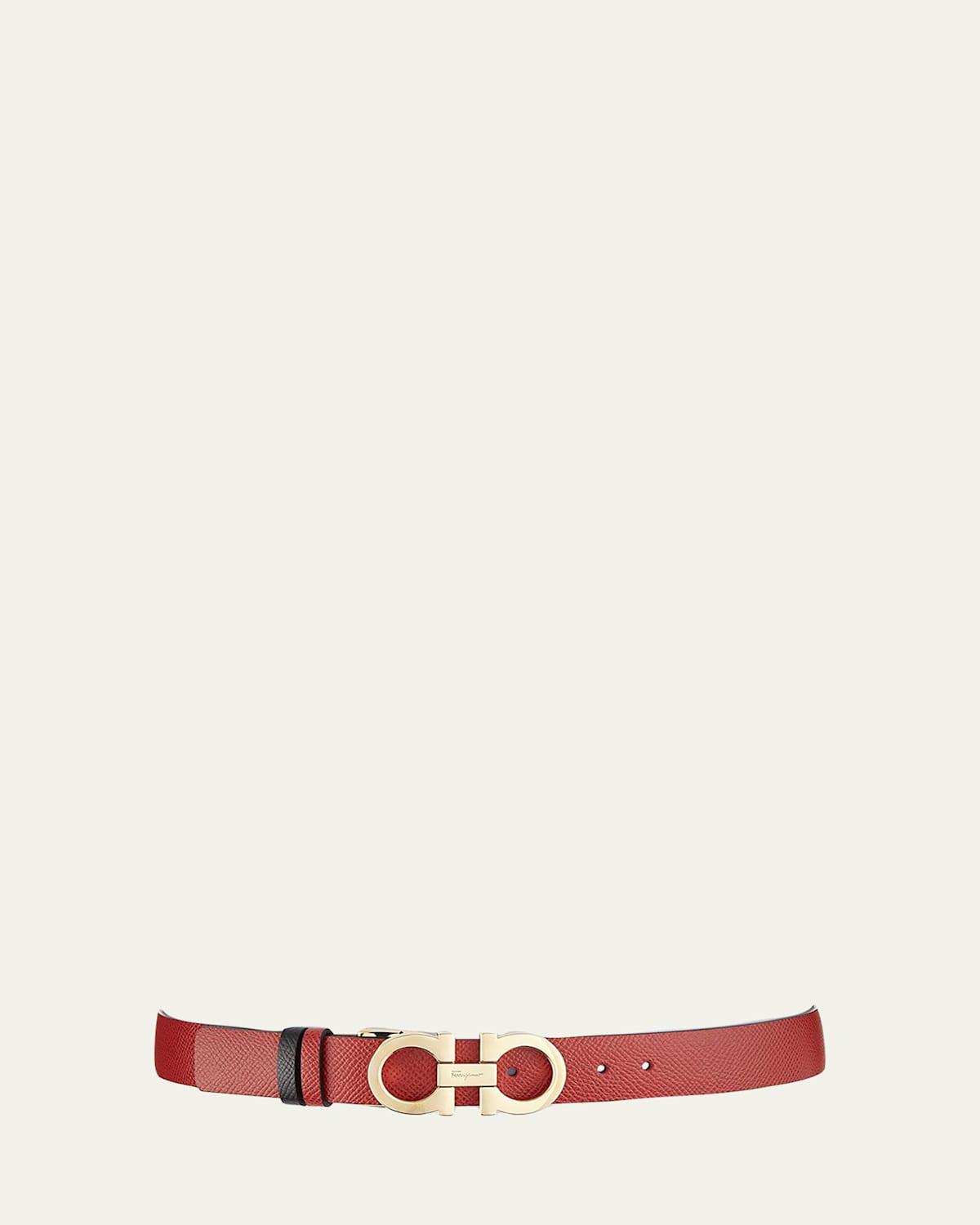Gancini-Buckle Reversible Leather Belt Product Image