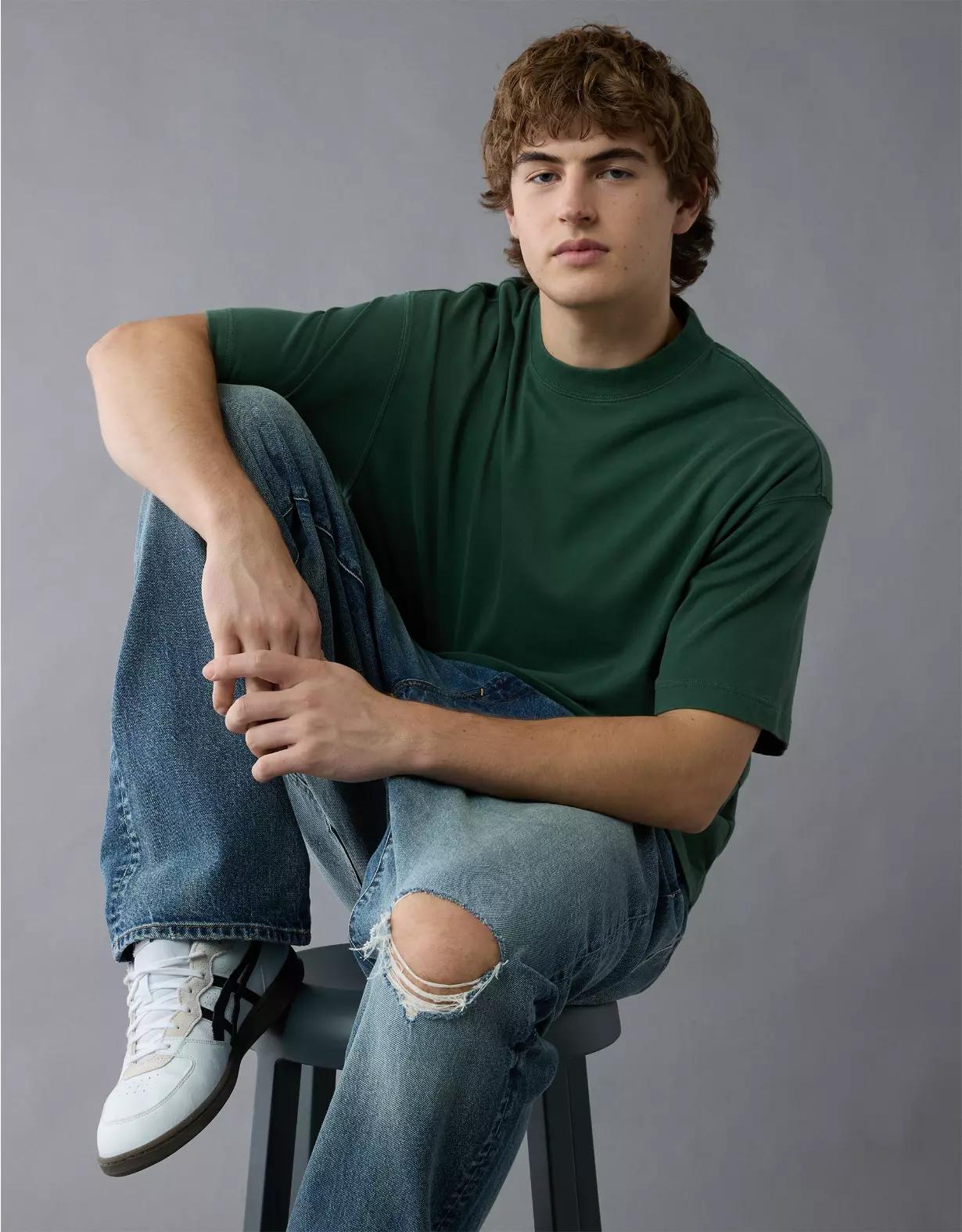 AE Boxy Sueded Jersey T-Shirt Product Image