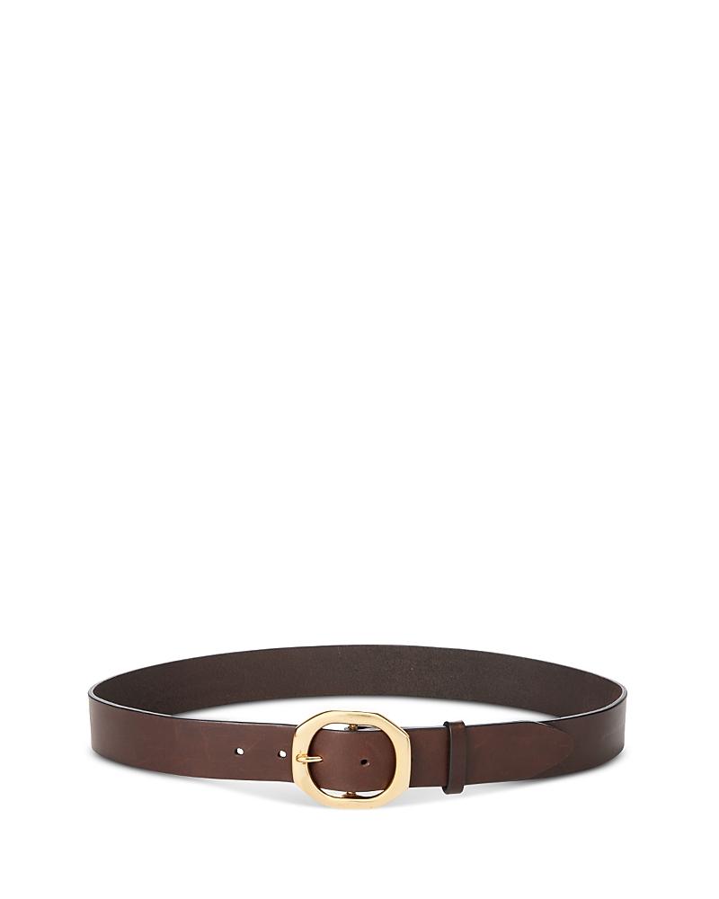 Womens Audrey Leather Goldtone Buckle Belt Product Image