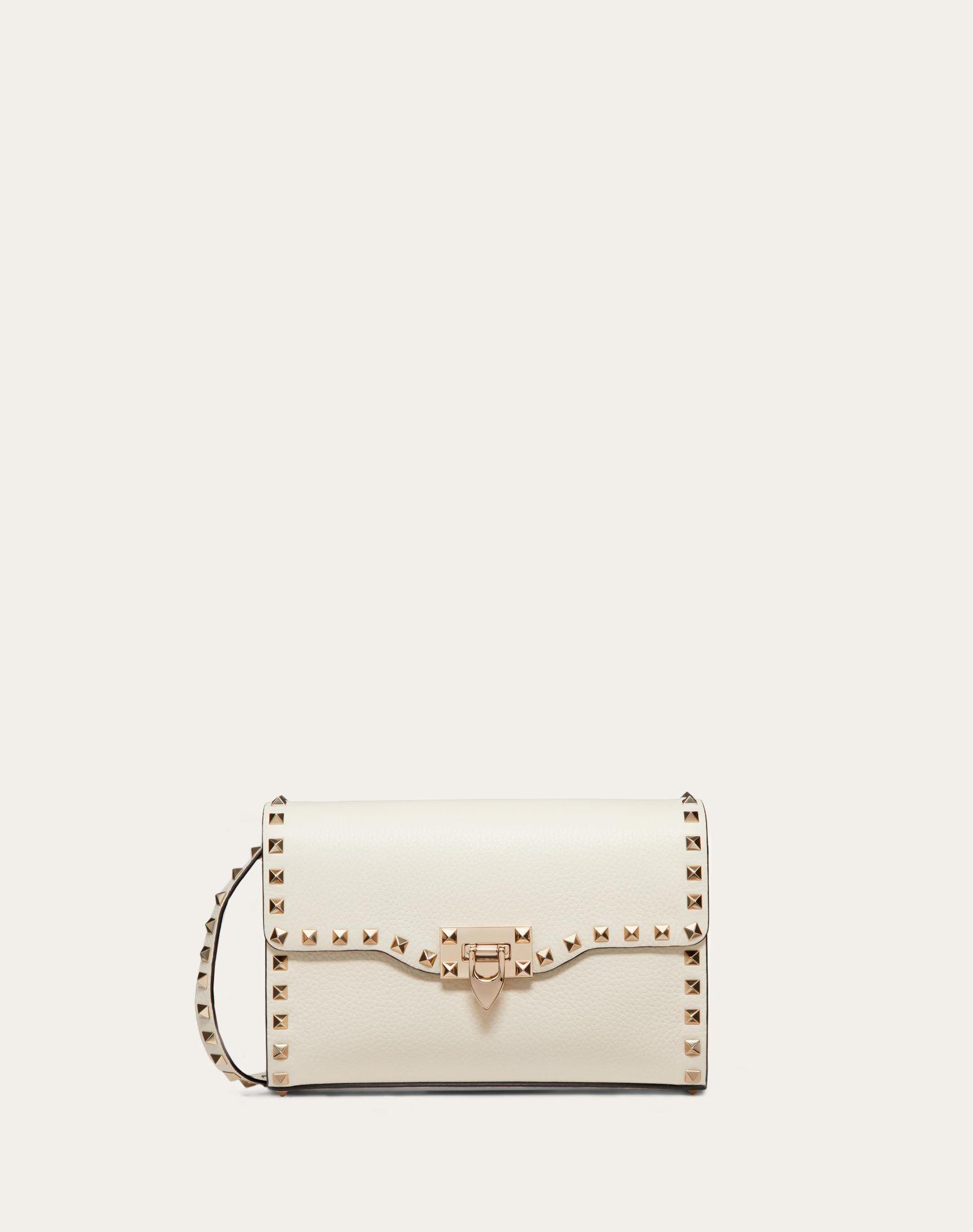 Small Rockstud Grainy Calfskin Crossbody Bag Product Image