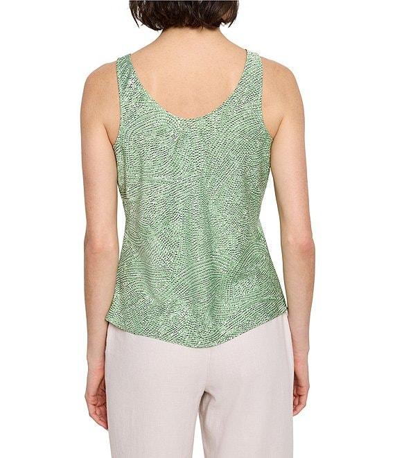 NIC + ZOE Swirling Sands Woven V-Neck Sleeveless Tank Product Image
