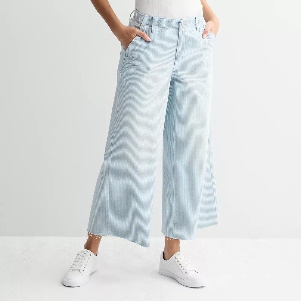 Women's Sonoma Goods For Life® Relaxed Fit Wide-Leg Ankle Jeans,  Product Image