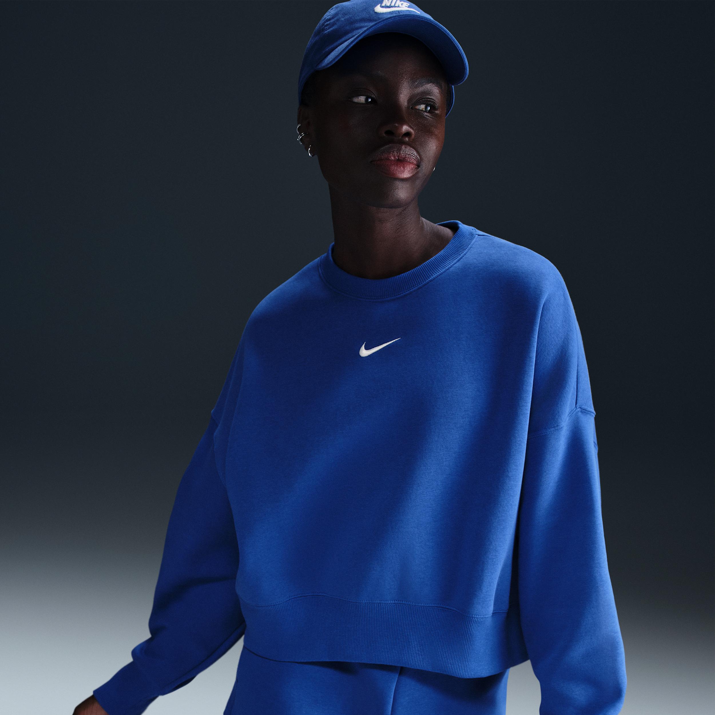 Womens Nike Sportswear Phoenix Fleece Over-Oversized Crew-Neck Sweatshirt | DQ5761-233 Product Image