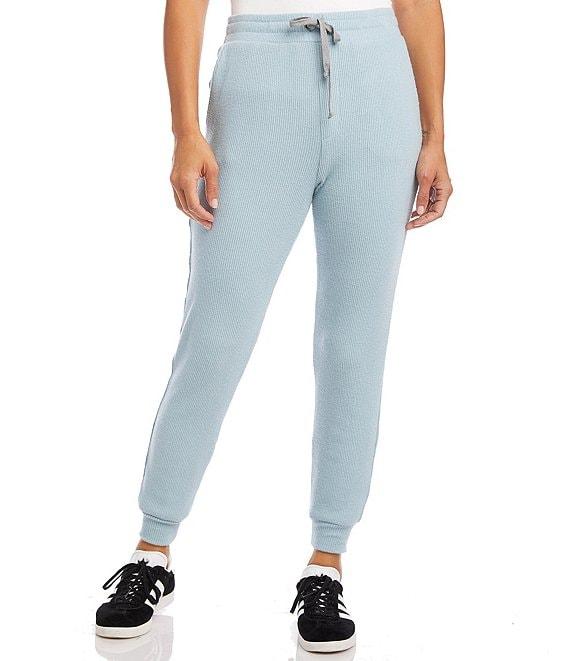 Karen Kane Drawstring Ribbed Mid Rise Banded Cuff Sweatpants Product Image