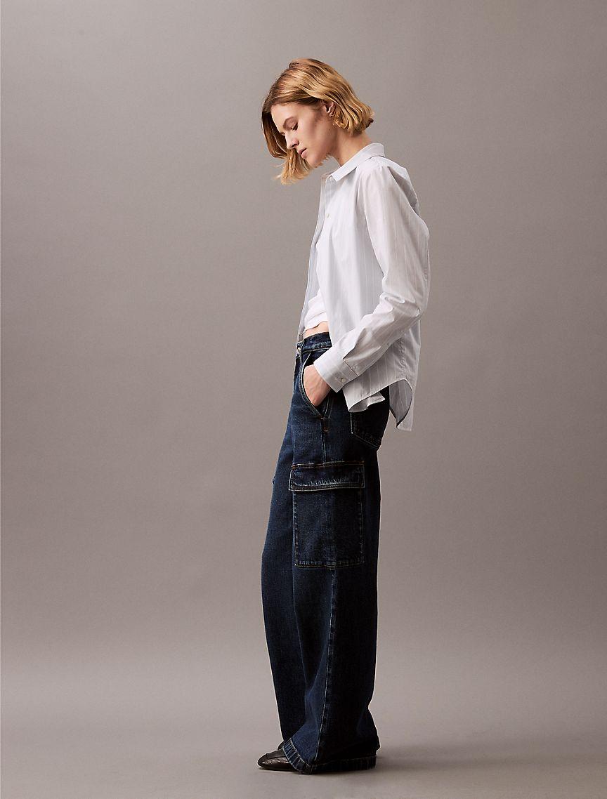 Cargo Wide Leg Fit Jeans Product Image