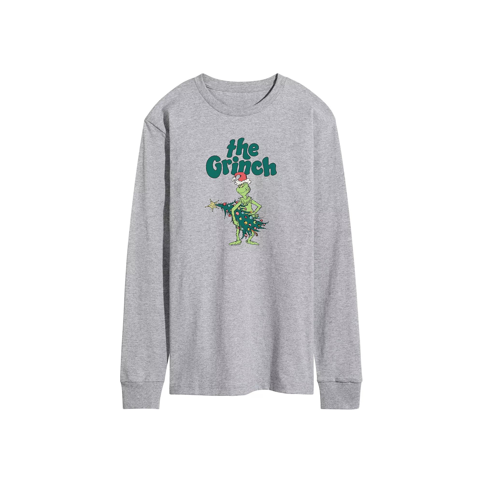 Men's Dr. Seuss The Grinch Tree Long Sleeve Graphic Tee,  Product Image