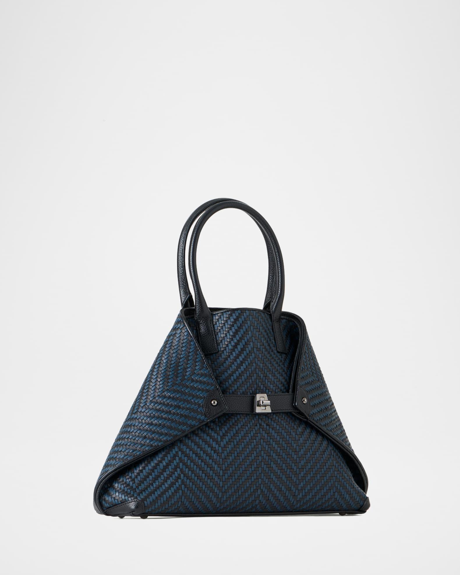 Ai Small Plaid Braided Top-Handle Bag Product Image