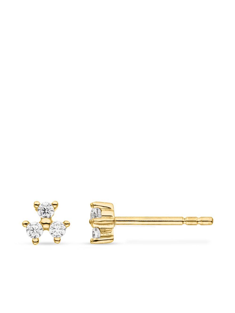 14kt yellow gold Fleur diamond stud earrings Product Image
