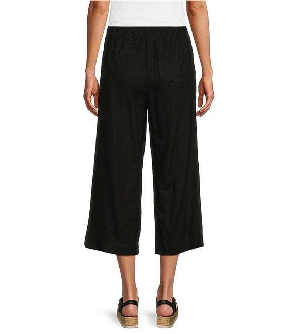 Westbound Linen Blend Crop Pull-On Pants Product Image