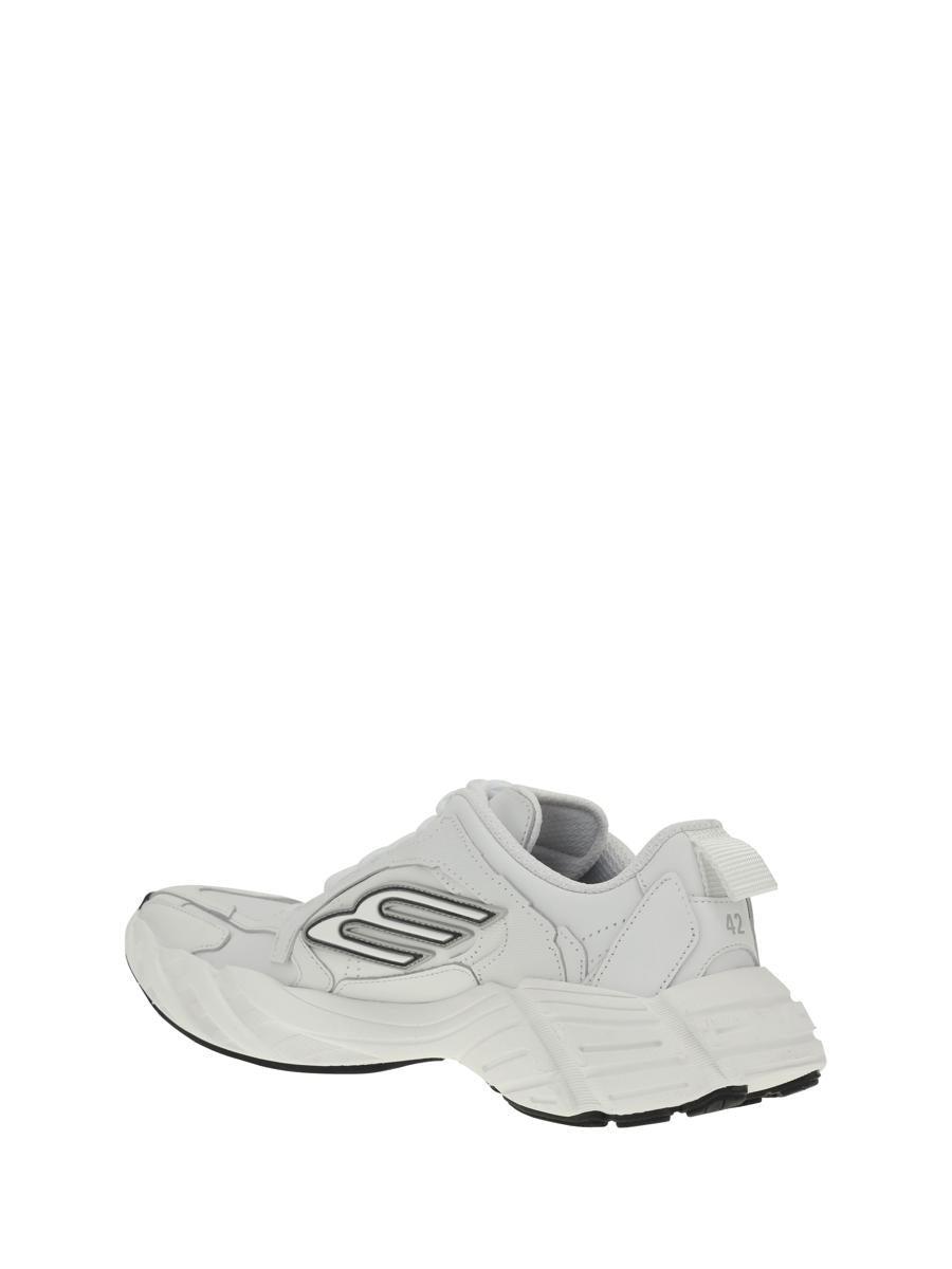 BALENCIAGA Men White Cowskin And Polyester Monday Shoe Sneakers Product Image