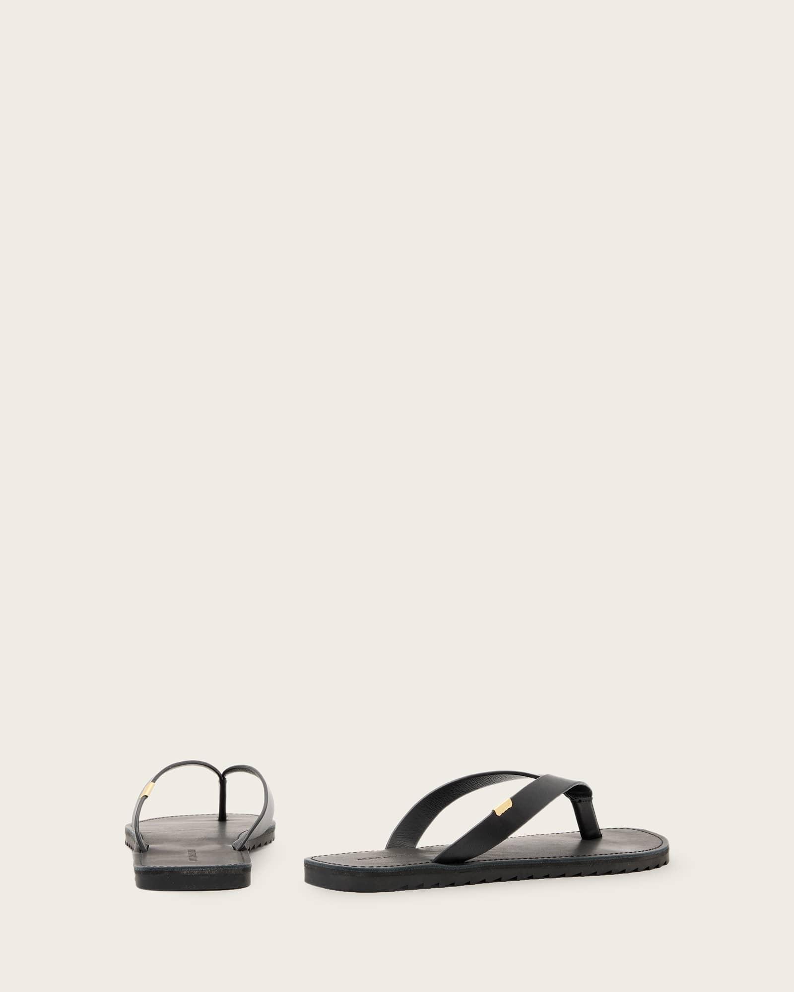 Sydney Leather Sandals Black | ALLSAINTS US Product Image