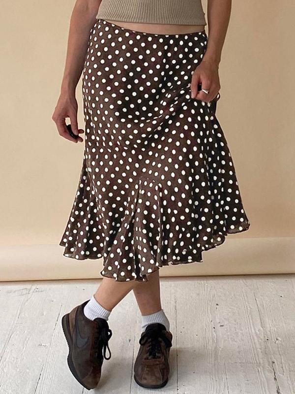 polka dot print Maxi Skirt Product Image