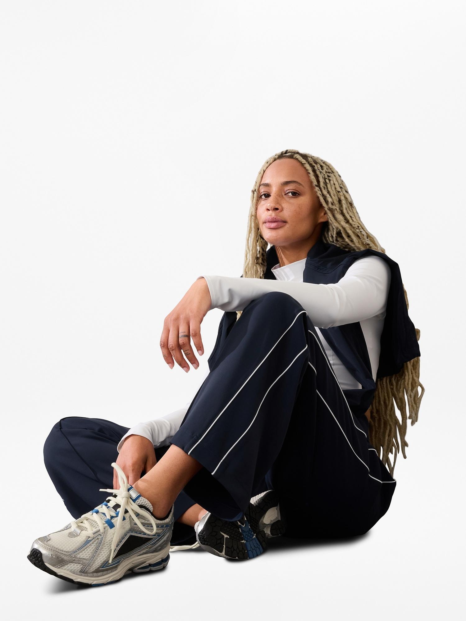 Venice High Rise Track Stripe Wide Leg Pant Product Image