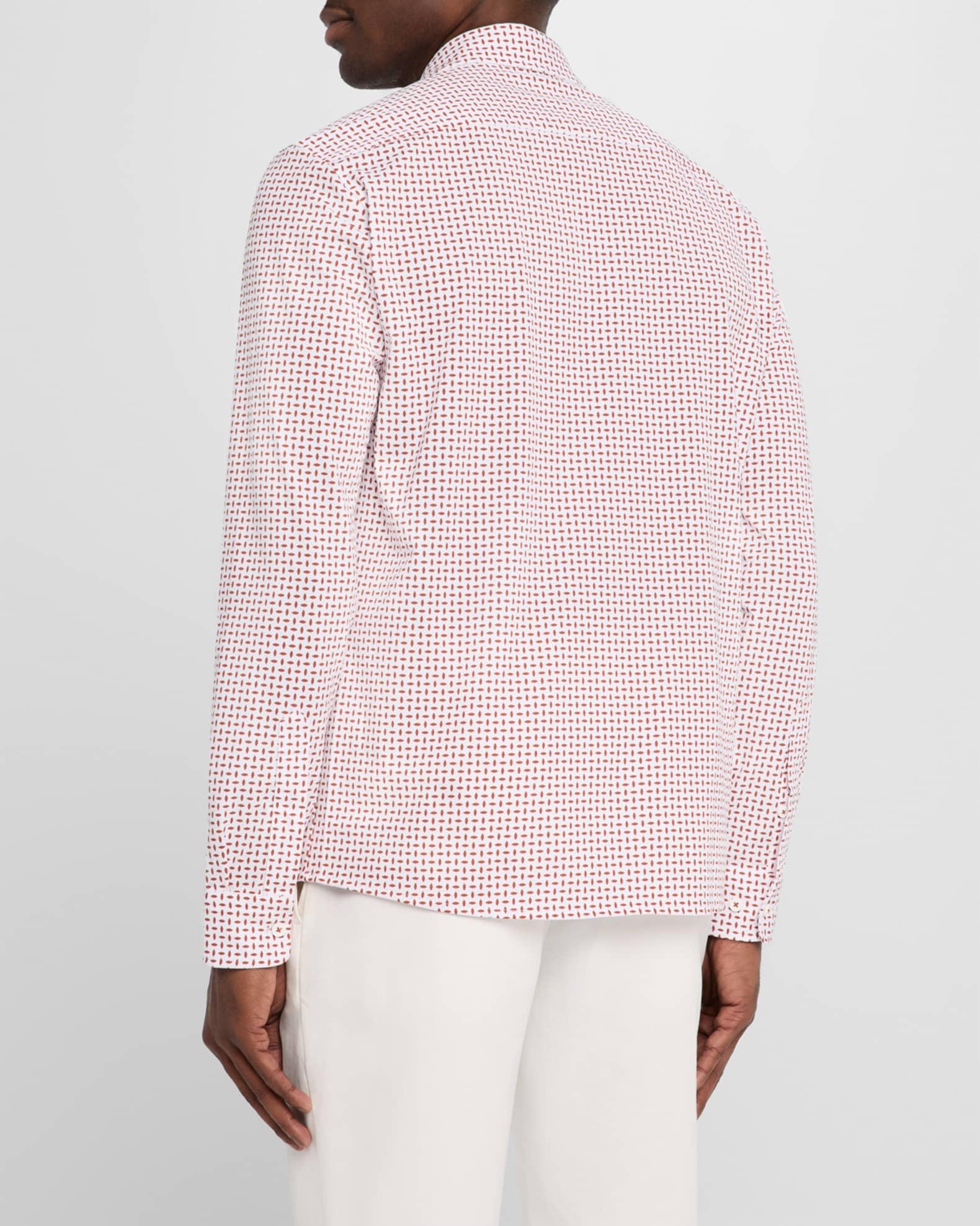 Men's Roan Geo-Print Cotton Stretch Sport Shirt Product Image