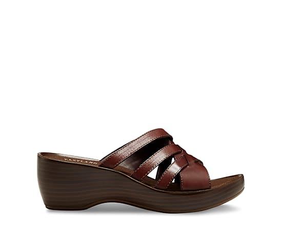 Eastland Poppy Women's Leather Slide Wedge Sandals,  Product Image