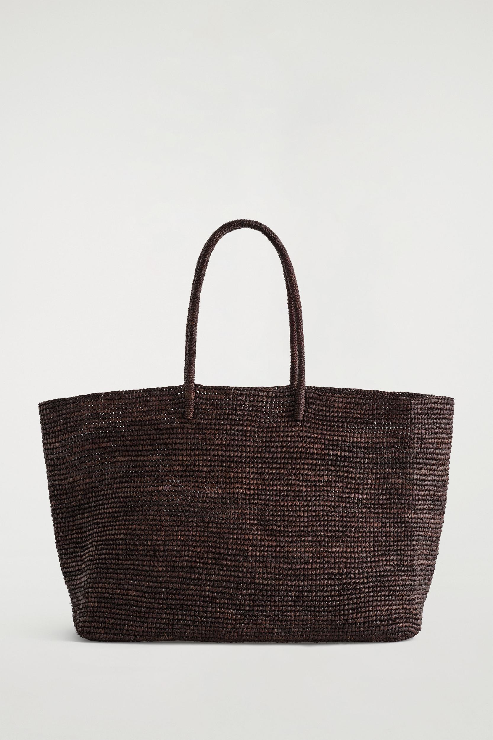 OVERSIZED HAND-WOVEN TOTE BAG - RAFFIA Product Image
