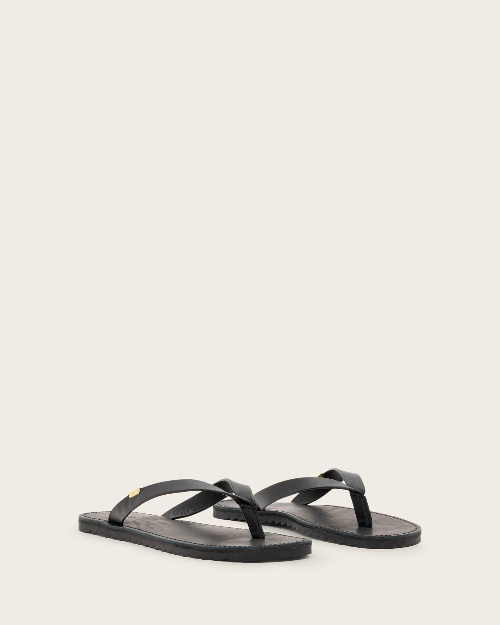 Sydney Leather Sandals Black | ALLSAINTS US Product Image